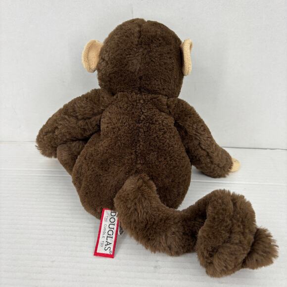 Douglas Cuddle Toy Mikie Monkey Plush Brown Tan Chimp #4617 Beans Stuffed 9 Inch - Picture 3 of 8